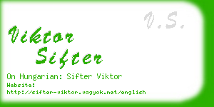 viktor sifter business card